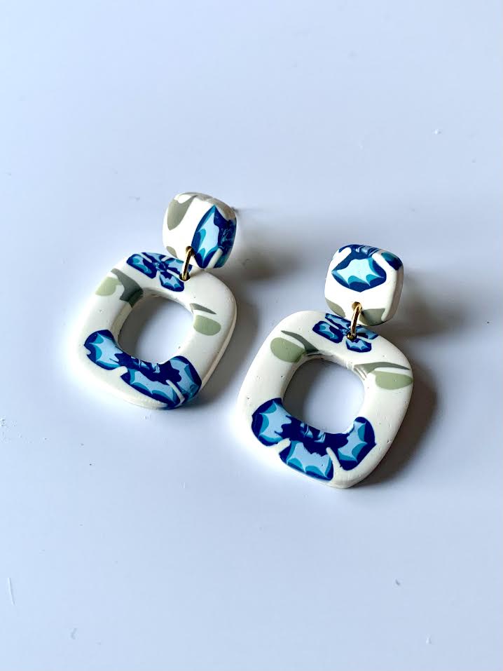 Mini Greta flores azules