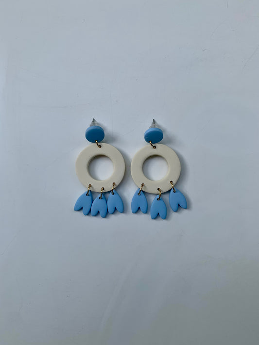 Atrapasueños celeste y hueso