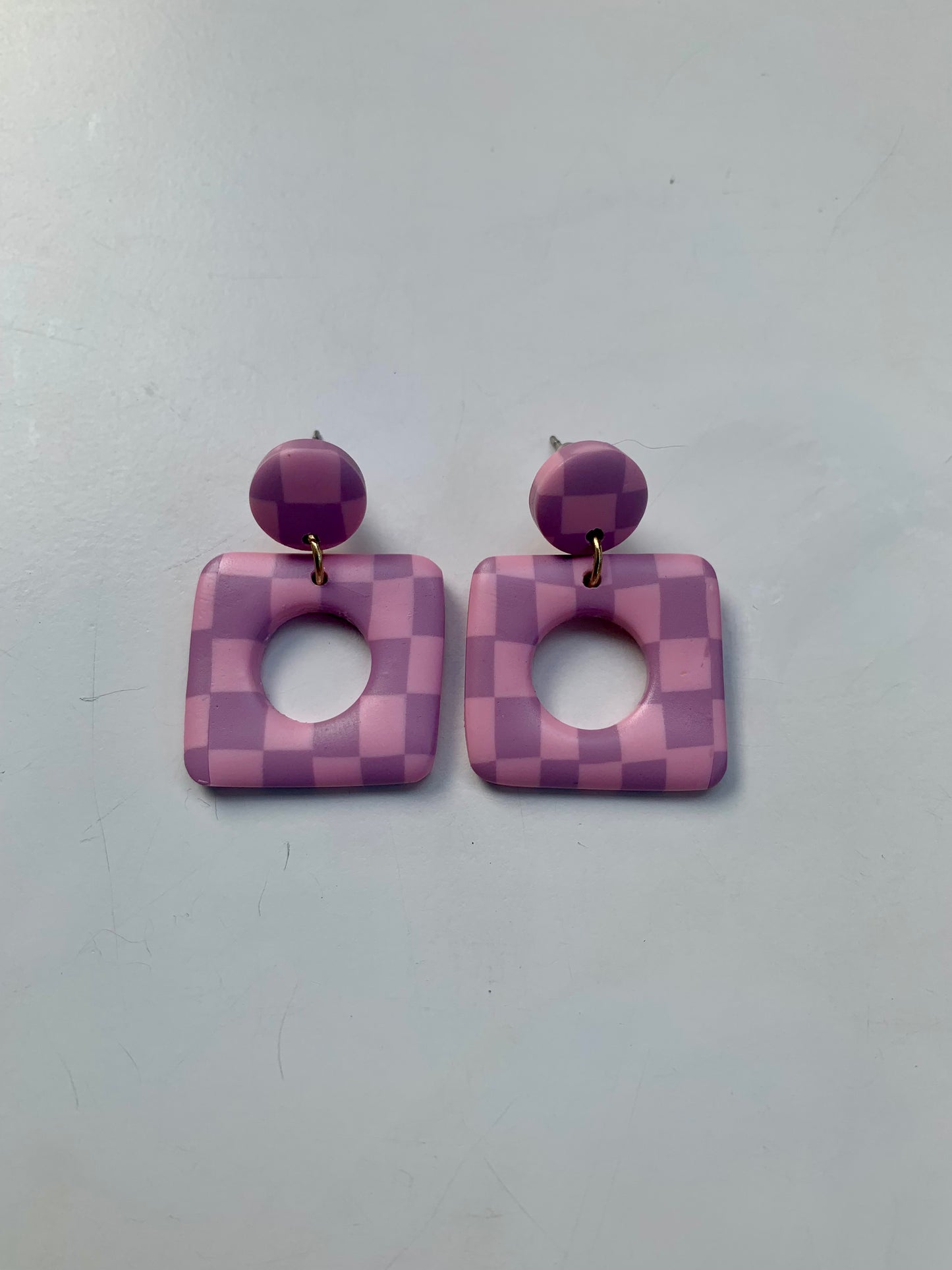 Greta cuadros rosas y morado claro