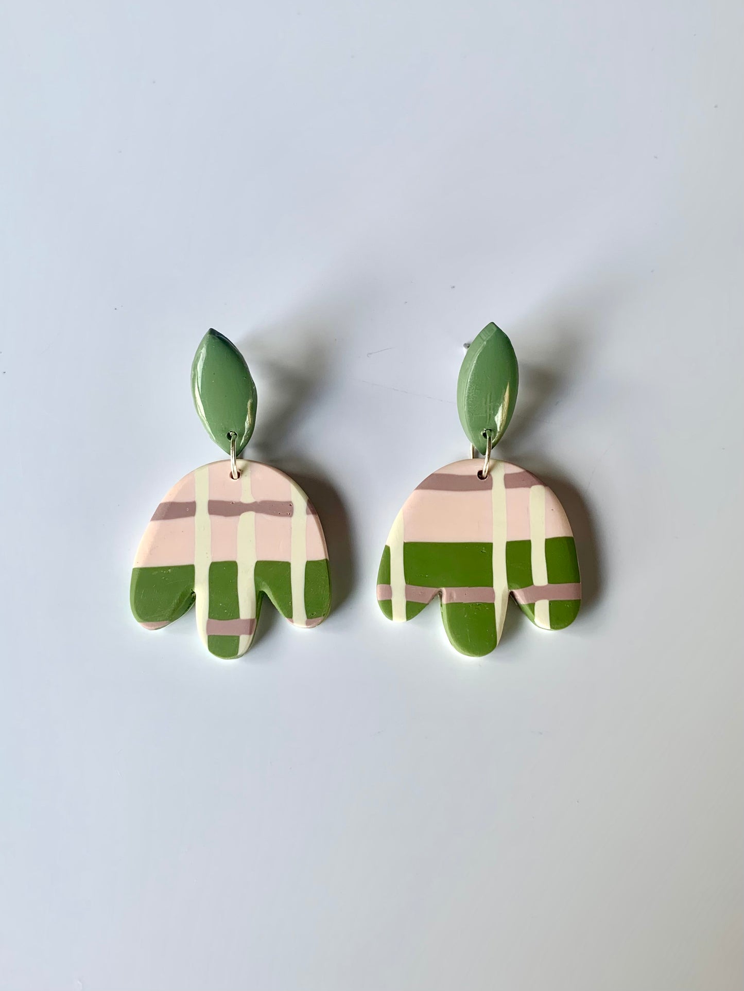 Flora cuadros grandes rosa y verde