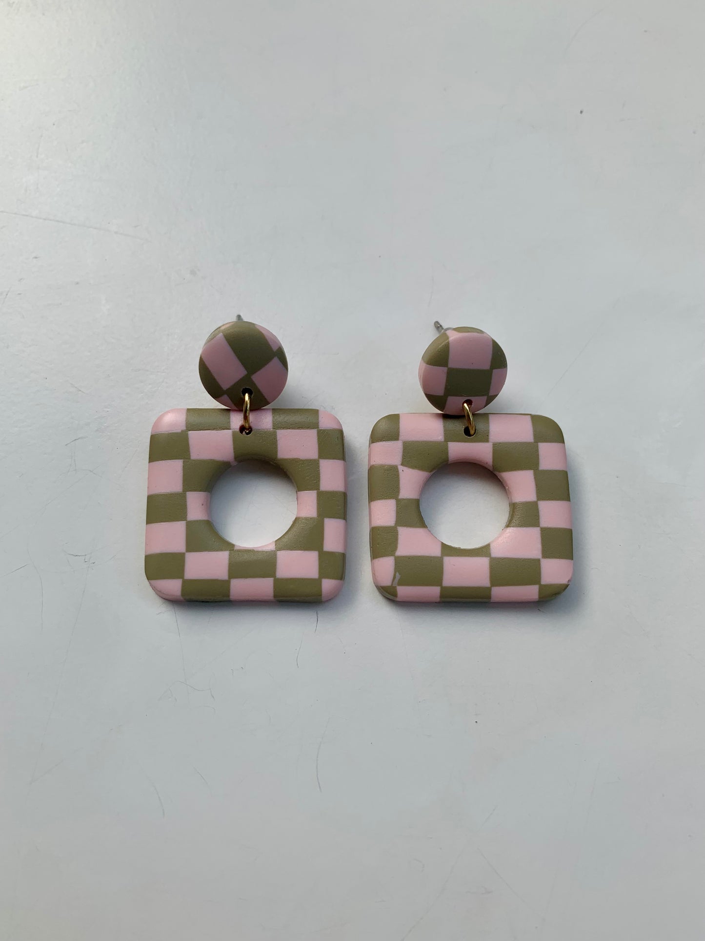 Greta cuadros verdes y rosas