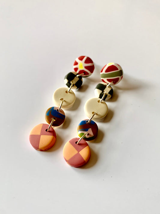 Celia rojo, amarillo y multicolor